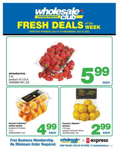 Wholesale Club (ON) Fresh Deals of the Week Flyer July 21 to 27