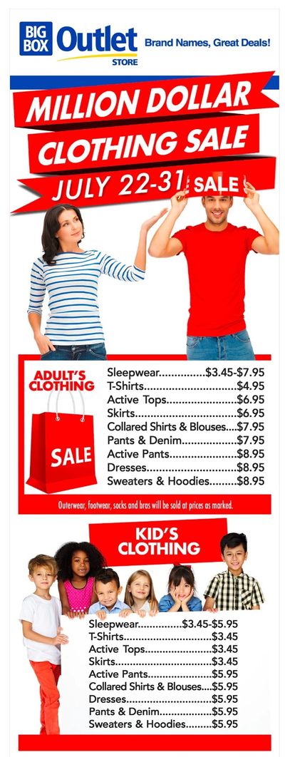 Big Box Outlet Store Flyer July 22 to 31
