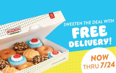 Get Free Delivery July 23 and 24 with Online Orders at Krispy Kreme this Weekend