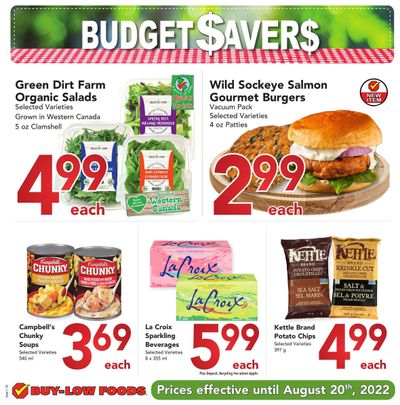 Buy-Low Foods Budget Savers Flyer July 24 to August 20