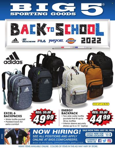 Big 5 (AZ, CA, CO, ID, NM, OR, UT, WA) Weekly Ad Flyer July 25 to August 1