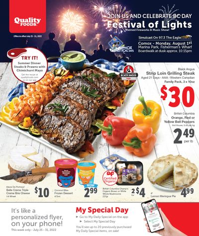 Quality Foods Flyer July 25 to 31