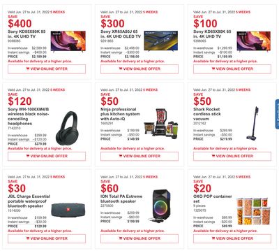 Costco Canada Coupons/Flyers Deals at All Costco Wholesale Warehouses in Canada, Until July 31