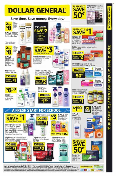 Dollar General Weekly Ad Flyer July 25 to August 1