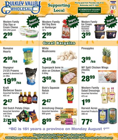 Bulkley Valley Wholesale Flyer July 21 to 27