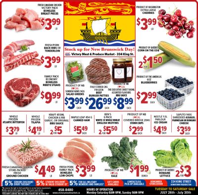 Victory Meat Market Flyer July 26 to 30