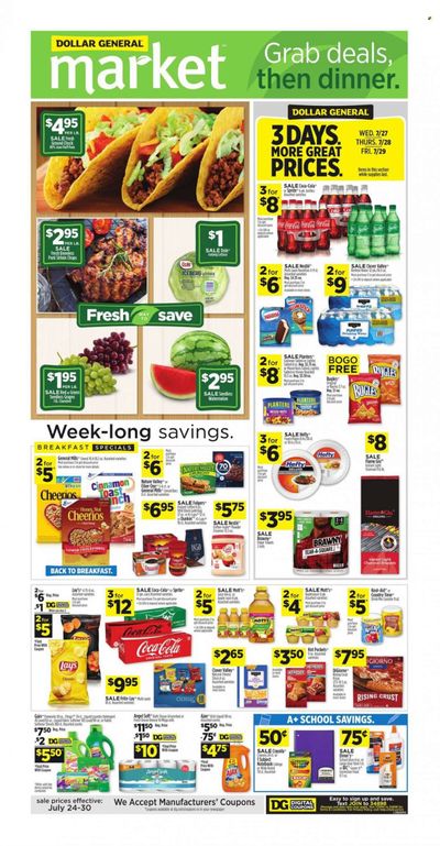 Dollar General (IN, OH) Weekly Ad Flyer July 26 to August 2