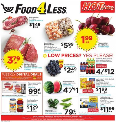 Food 4 Less (CA) Weekly Ad Flyer July 26 to August 2