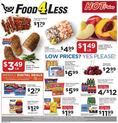 Food 4 Less (IN) Weekly Ad Flyer July 26 to August 2