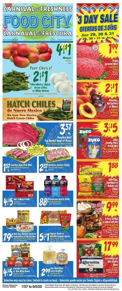 Food City (AZ) Weekly Ad Flyer July 26 to August 2