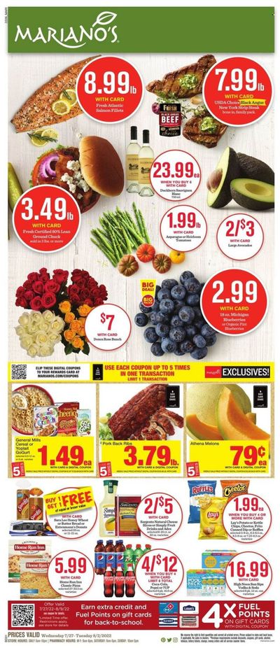 Mariano’s (IL) Weekly Ad Flyer July 26 to August 2