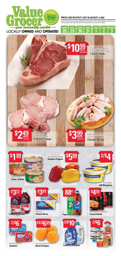 Value Grocer Flyer July 28 to August 3