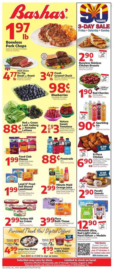 Bashas' (AZ) Weekly Ad Flyer July 27 to August 3