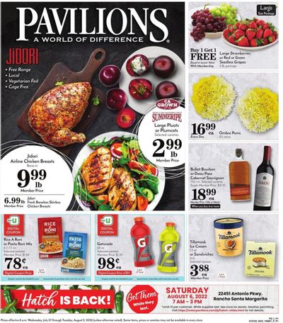 Pavilions (CA) Weekly Ad Flyer July 27 to August 3