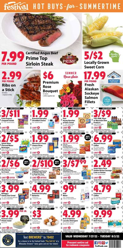 Festival Foods (WI) Weekly Ad Flyer July 27 to August 3