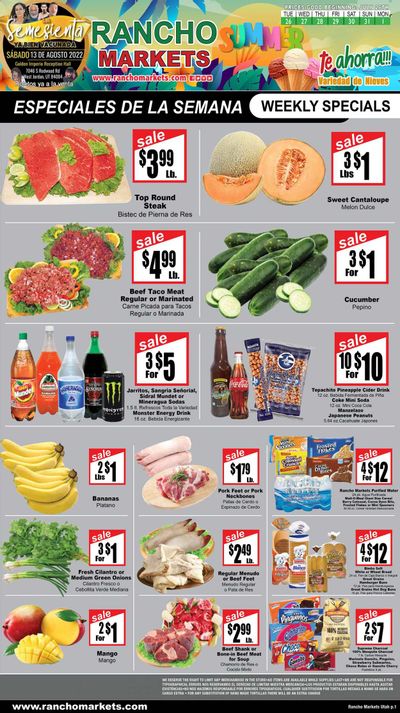 Rancho Markets (UT) Weekly Ad Flyer July 27 to August 3