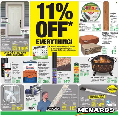 Menards Weekly Ad Flyer July 27 to August 3