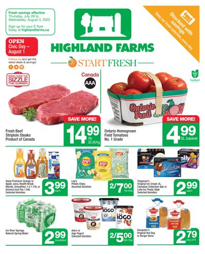 Highland Farms Flyer July 28 to August 3