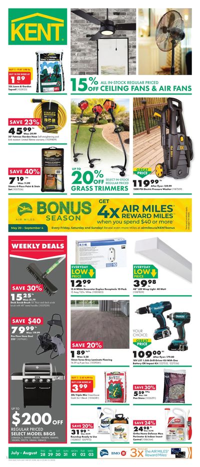 Kent Building Supplies Flyer July 28 to August 3