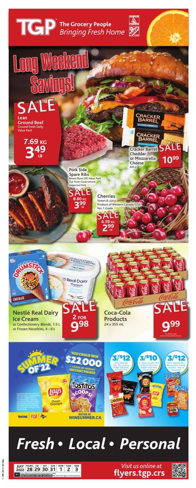 TGP The Grocery People Flyer July 28 to August 3