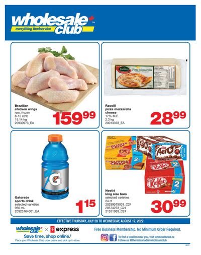 Wholesale Club (West) Flyer July 28 to August 17