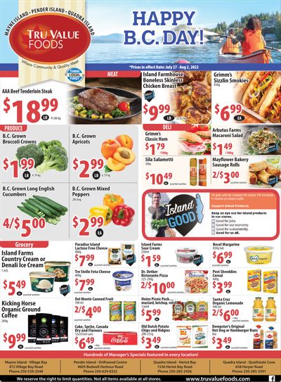 Tru Value Foods Flyer July 27 to August 2