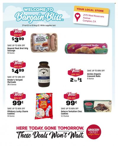 Grocery Outlet (CA, ID, OR, PA, WA) Weekly Ad Flyer July 27 to August 3