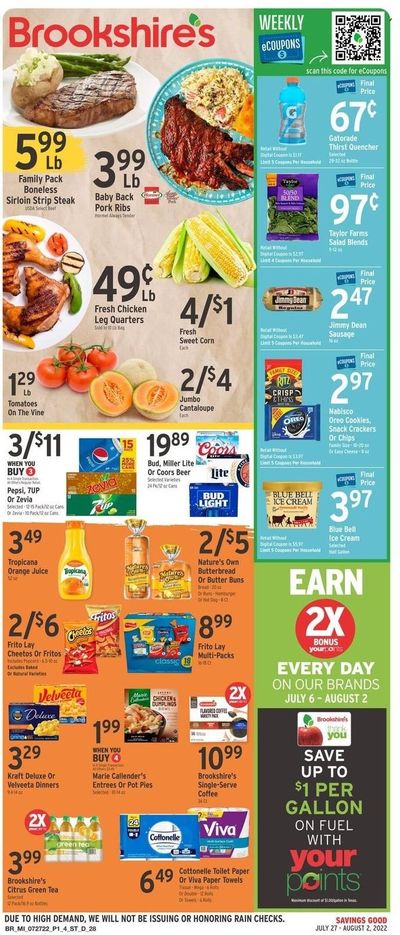 Brookshires Weekly Ad Flyer July 27 to August 3