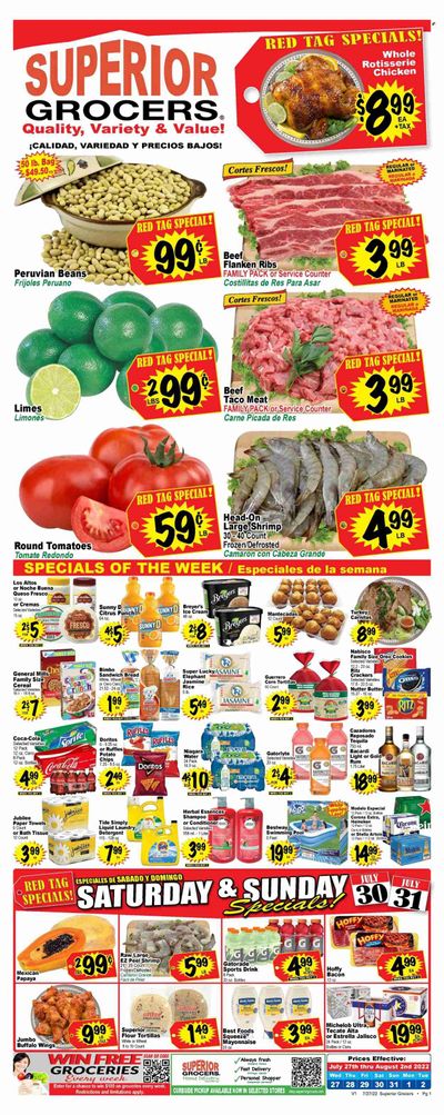 Superior Grocers (CA) Weekly Ad Flyer July 27 to August 3