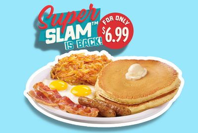 Save with the Returning Denny’s $6.99 Super Slam Featuring Eggs, Bacon, Sausage and More