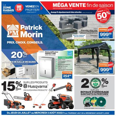 Patrick Morin Flyer July 28 to August 3