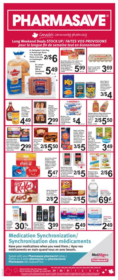 Pharmasave (NB) Flyer July 29 to August 4