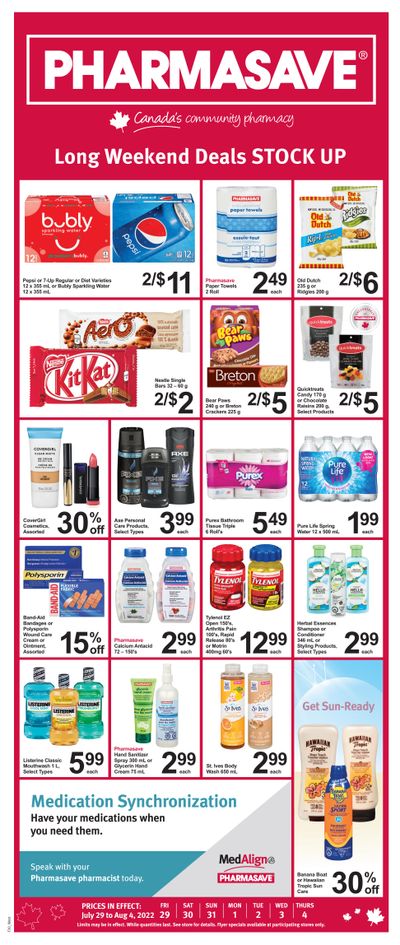 Pharmasave (West) Flyer July 29 to August 4