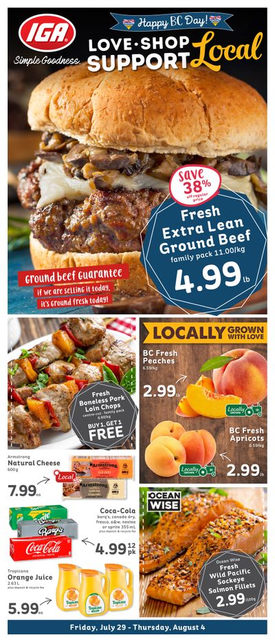 IGA Stores of BC Flyer July 29 to August 4