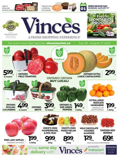 Vince's Market Flyer July 28 to August 17
