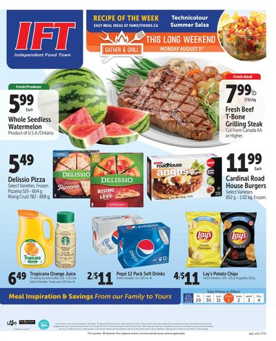 IFT Independent Food Town Flyer July 29 to August 4