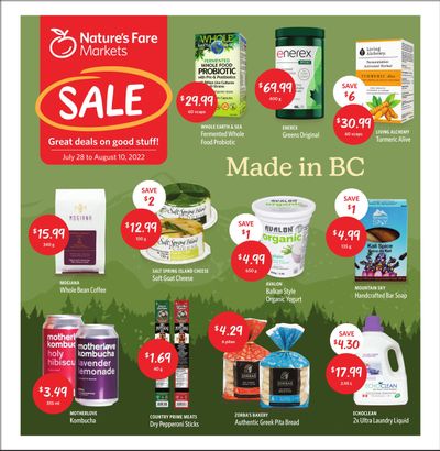 Nature's Fare Markets Flyer July 28 to August 10