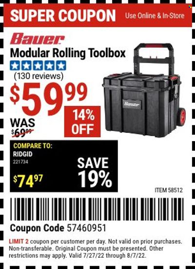 Harbor Freight Weekly Ad Flyer July 28 to August 4