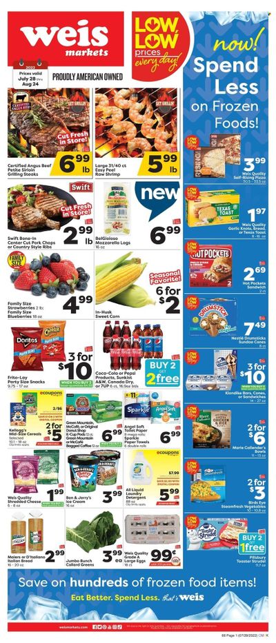 Weis (MD, NY, PA) Weekly Ad Flyer Specials July 28 to August 24, 2022