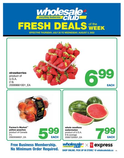 Wholesale Club (Atlantic) Fresh Deals of the Week Flyer July 28 to August 3