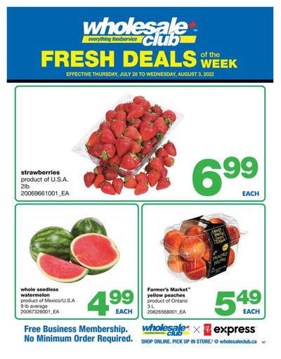 Wholesale Club (ON) Fresh Deals of the Week Flyer July 28 to August 3