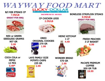WayWay Food Mart Flyer July 28 to August 3