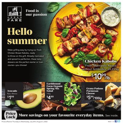 Urban Fare Flyer July 28 to August 3