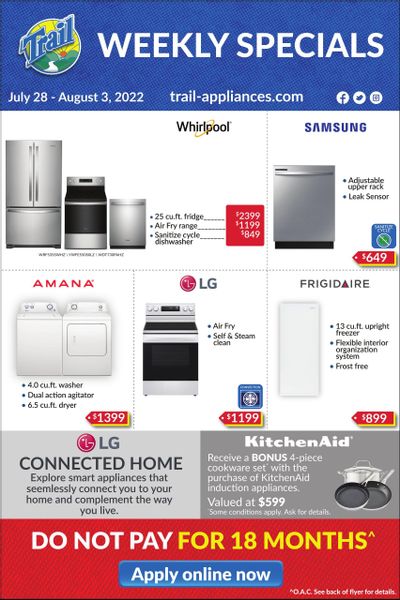 Trail Appliances (AB & SK) Flyer July 28 to August 3