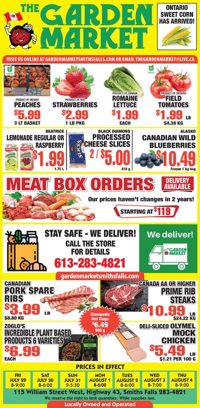 The Garden Market Flyer July 29 to August 4