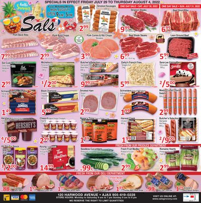 Sal's Grocery Flyer July 29 to August 4