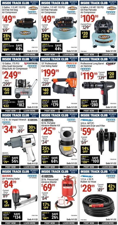 Harbor Freight Weekly Ad Flyer Specials July 29 to September 1, 2022