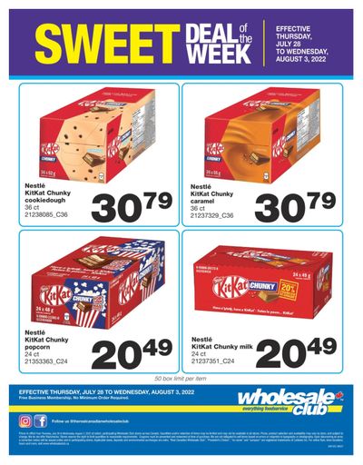 Wholesale Club Sweet Deal of the Week Flyer July 28 to August 3