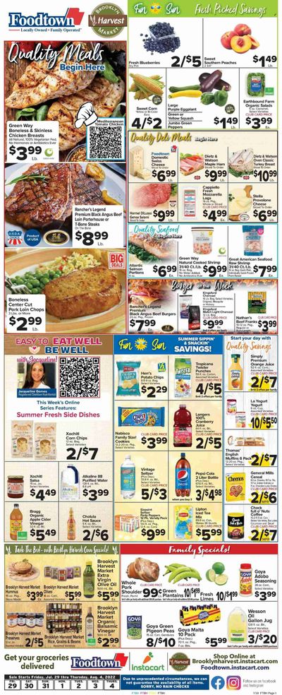 Foodtown (NJ, NY, PA) Weekly Ad Flyer July 29 to August 5