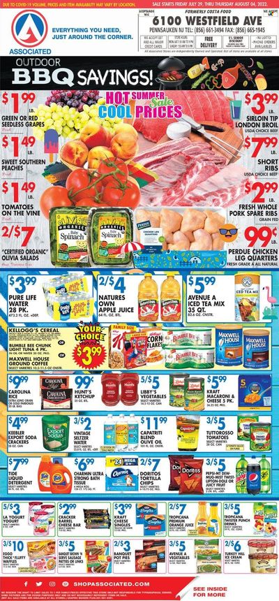 Associated Supermarkets (NY) Weekly Ad Flyer July 29 to August 5